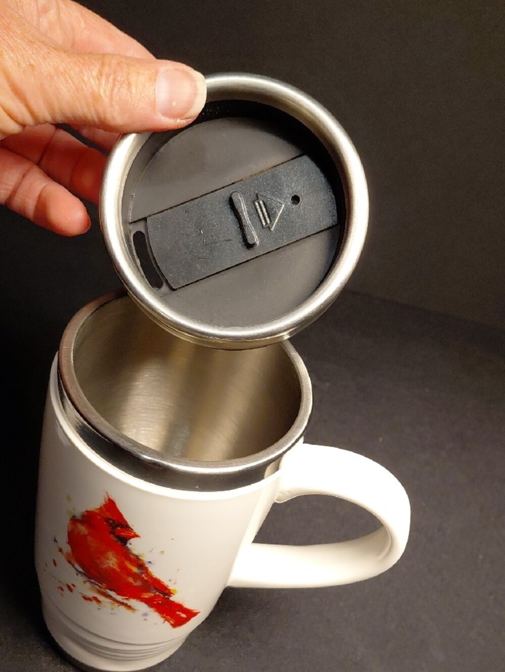 DEMDACO Red Cardinal CERAMIC TRAVEL MUG - Picture 6 of 7